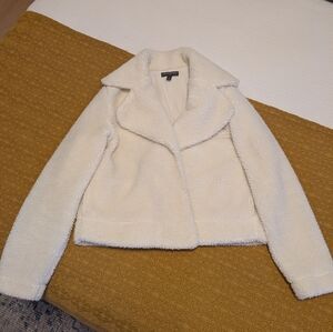 Banana Republic Cream Teddy Jacket